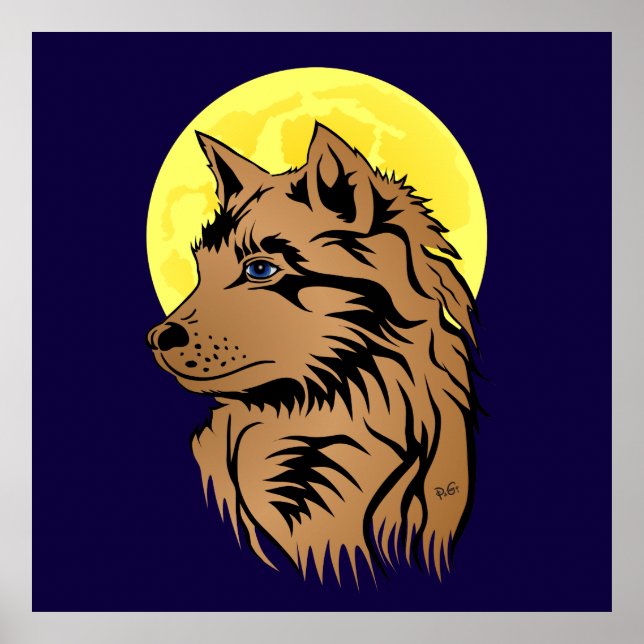 träumender Wolfswelpe Poster (Frente)