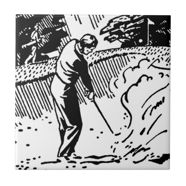 Trava de Areia de Golfer Retro (Frente)