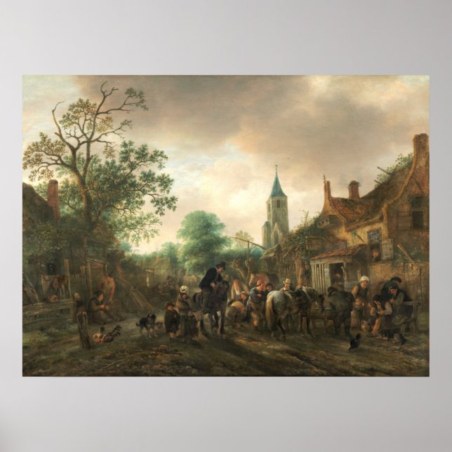 Travar no Poster de Inn - Isack van Ostade Fine Ar (Frente)