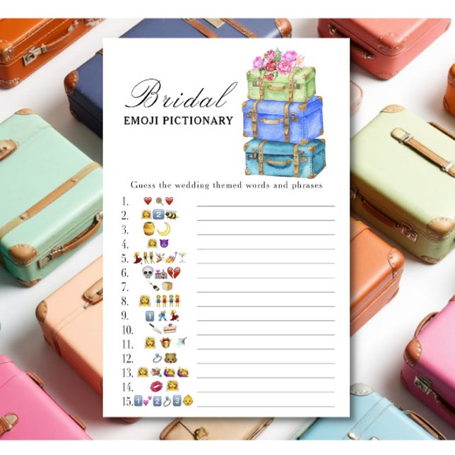 Travel Bridal shower Emoji Pictionary game (Criador carregado)