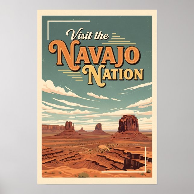 Travel Poster Vintage Navajo Nation  (Frente)