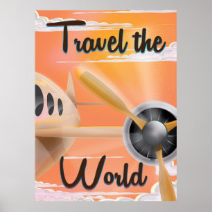Travel the World Classic airplane poster