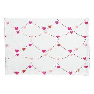 Travesseira de Corda com Coração Rosa 