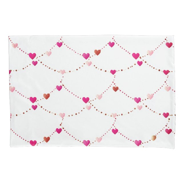 Travesseira de Corda com Coração Rosa  (Frente)