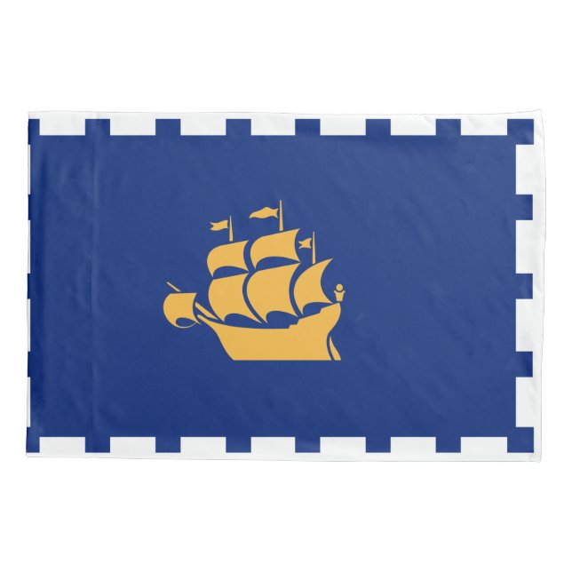 Travesseira Simples com bandeira da Cidade de Queb (Verso)
