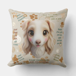 Travesseiro Almofada de Rosto Borzoi Adorável