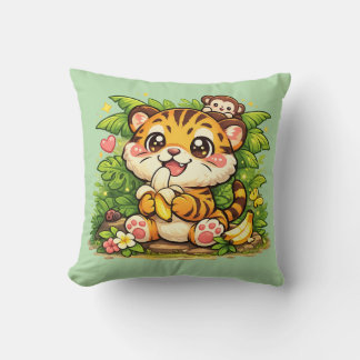 Travesseiro Almofada Floresta Tigre Fofo Kawaii