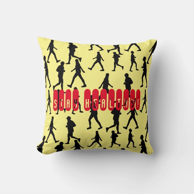 Travesseiro Almofada 'Mantenha-se Saudável!' para  (Frente)