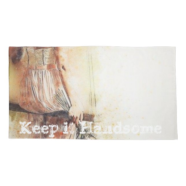 Travesseiro Capas Mantenha-o bonito Vintage Mulher (Verso)