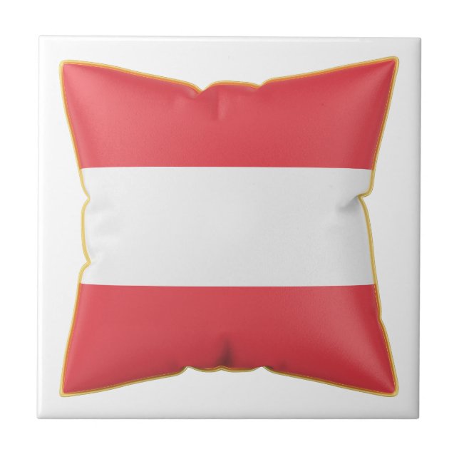 Travesseiro com a bandeira da Áustria (Frente)