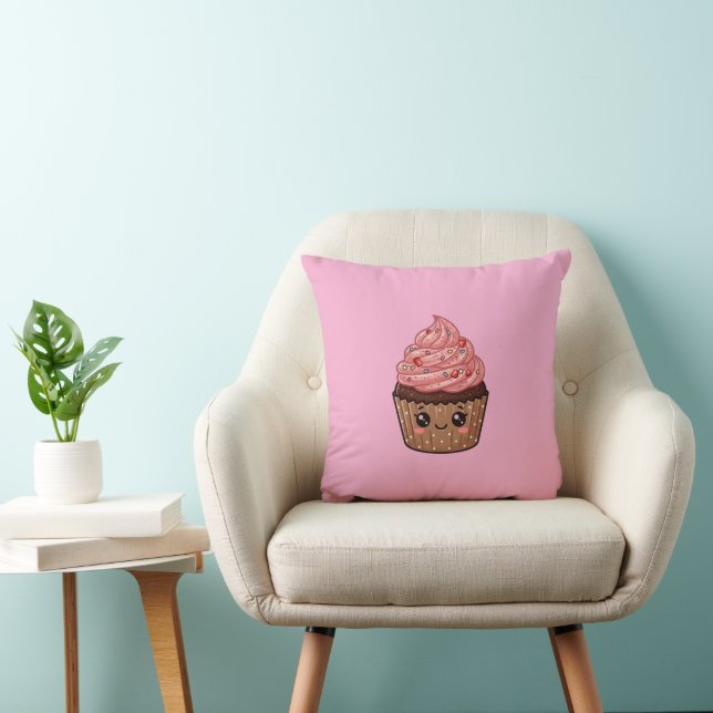 Travesseiro de Almofada de Kawaii Cupcake com Cobe (Cadeira)