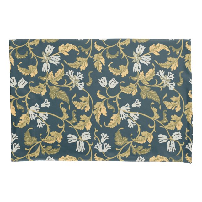 Travesseiro de Elegância Botânica Vintage (Frente)