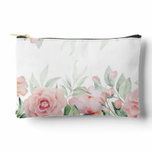Travesseiro de lançamento floral rosa aquarela
