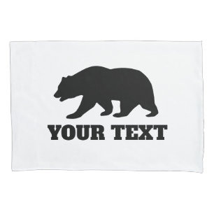 Travesseiro de silhueta de urso pardo personalizad