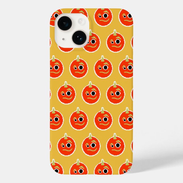Travesseiro decorativo da face do monstro laranja  (Verso)
