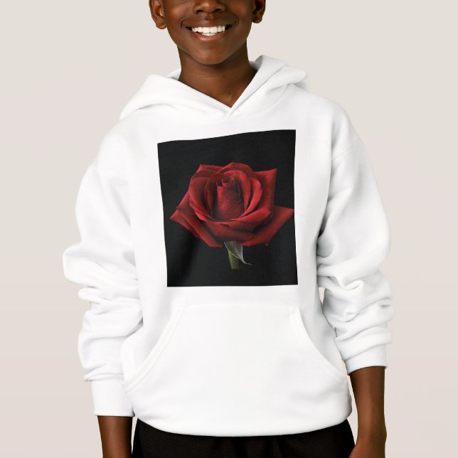 travesseiro decorativo rosa vermelha (Frente)