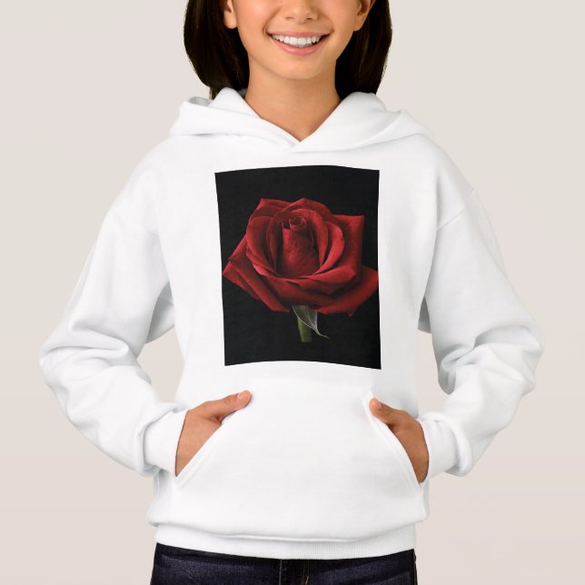 travesseiro decorativo rosa vermelha (Frente)