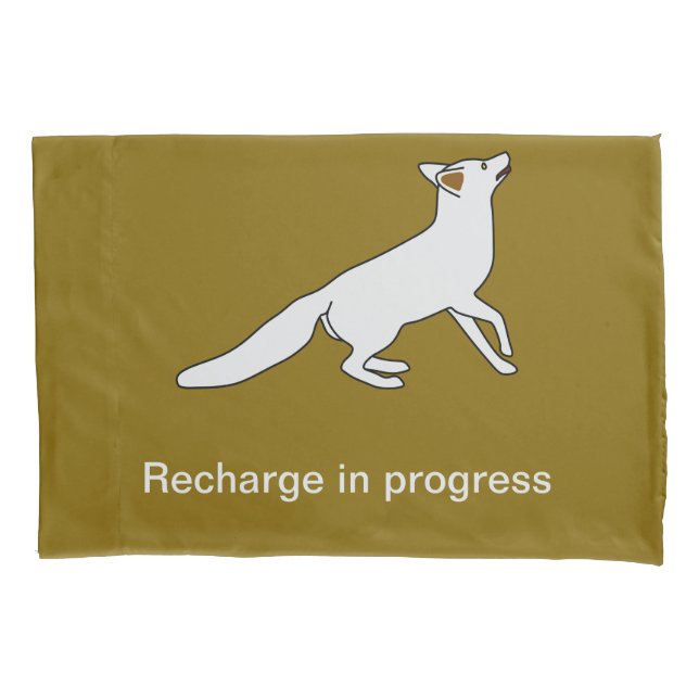 Travesseiro Energetic Fox - 'Recharge in Progress (Frente)