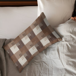 Travesseiro Impressão de bloco castanho