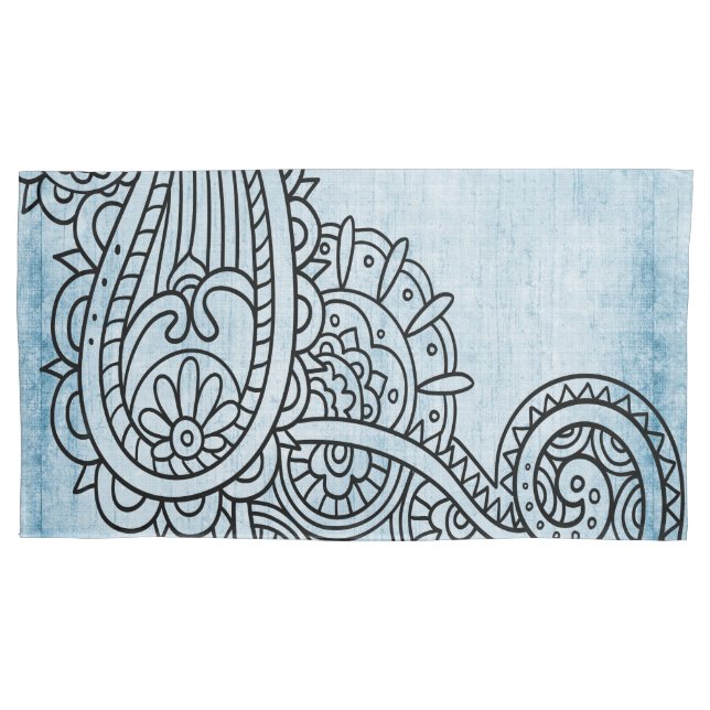 Travesseiro Mehndi Azul Motif (Frente)