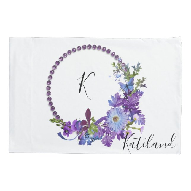 Travesseiro Purple Case Floral (Verso)