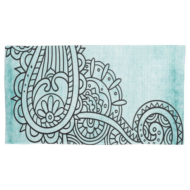 Travesseiro Turquoise Mehndi Motif (Frente)
