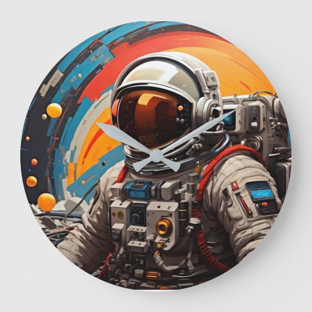 Travessias Cósmicas Relógio de Parede do Espaço Re (Frente)