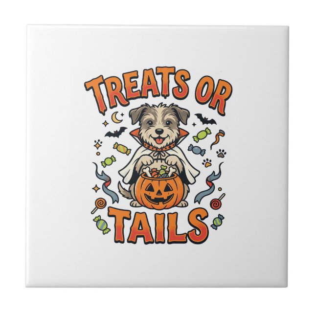 Travessuras de Doces de Cachorro no Halloween (Frente)