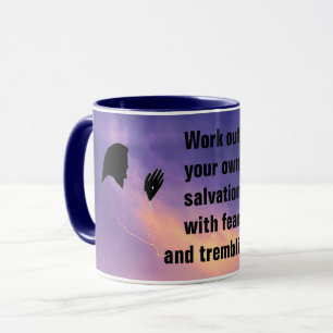 TRAVILHE SUA PRÓPRIA SALVAÇÃO CANECA CRISTÃ