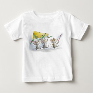 Trazendo A Camisa De Criança De Queijo De Natal