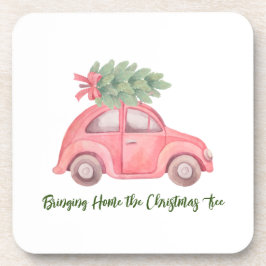 Trazendo para casa a porta copos de plástico da ár