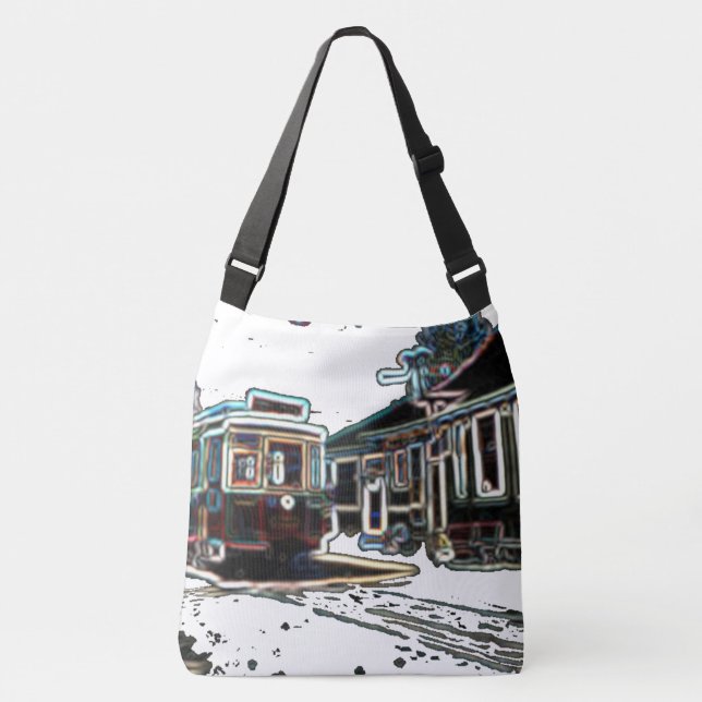 TRC Neon Streetcar em stn Large Cross-Body Bolsa (Frente)