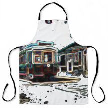 TRC Neon Streetcar no stn Large Impressão Apron