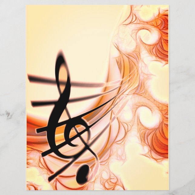 Treble Clef Dourado 2 Musical Scrapboobooking (Frente)