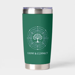 Tree of Life, Grow & Connect, Forest Green Tumbler