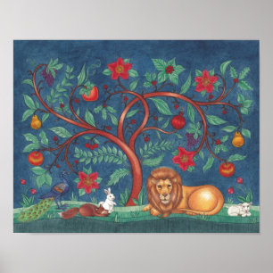 Tree of Life Poster ~ The Lion & the Lamb