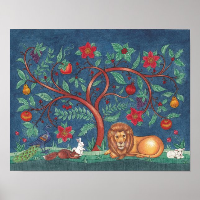 Tree of Life Poster ~ The Lion & the Lamb (Frente)