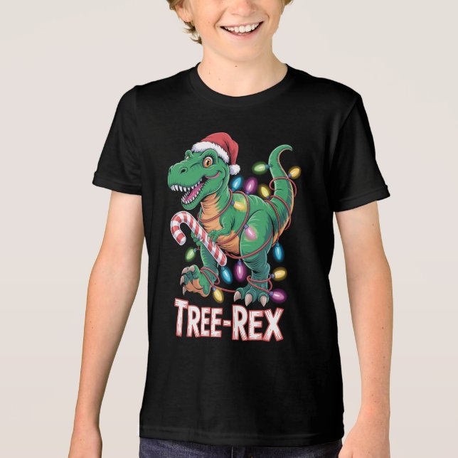 Tree-Rex Dinosaurier - T-Rex mit Lichterkette (Frente)