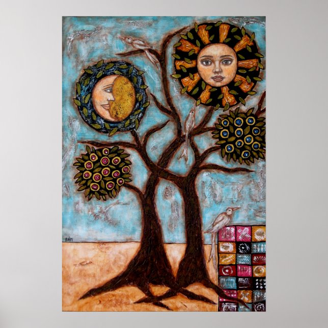 Tree, Sun and The Moon Poster (Frente)