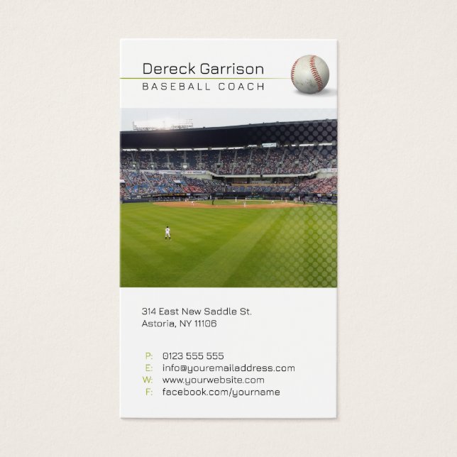 Treinador Baseball | Foto do jogador (Frente)