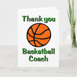treinador de basquetebol cartões de agradecimentos