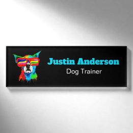 Treinador de Cães Personalizado Cão Cor Ousada