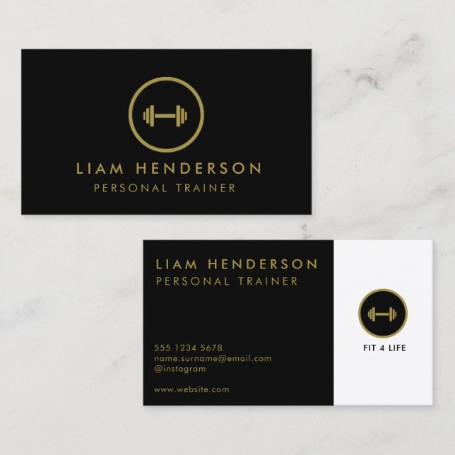 Treinador de Malhação de Cartão de visita do Trein (Frente/Verso)