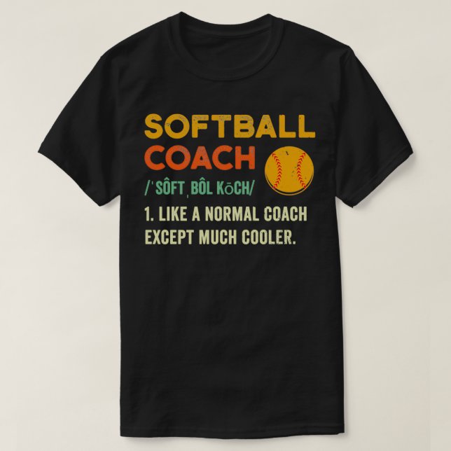 Treinador de Softball em Cuta Camisa Suave Present (Frente do Design)