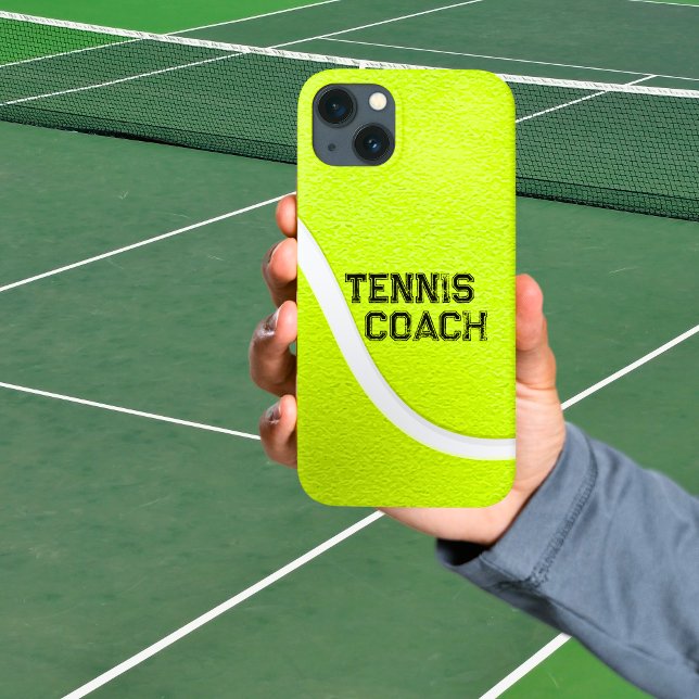 Treinador de Tênis Personalizado Bola Amarela (Personalized Tennis Coach Yellow Ball Case-Mate iPhone Case)