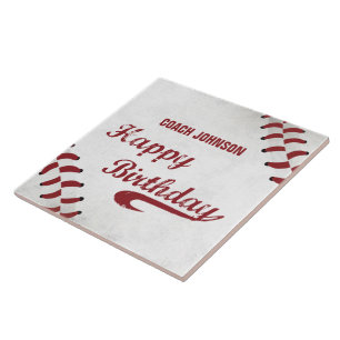 Treinador Feliz Aniversário Grande Grunge Basebal