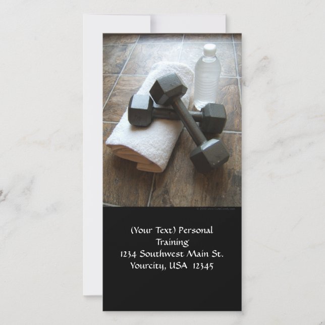 Treinador pessoal ou Malhação Dumbells Toalha e Ág (Frente)