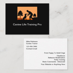 Treinamento de cães Cartões de visitas simples