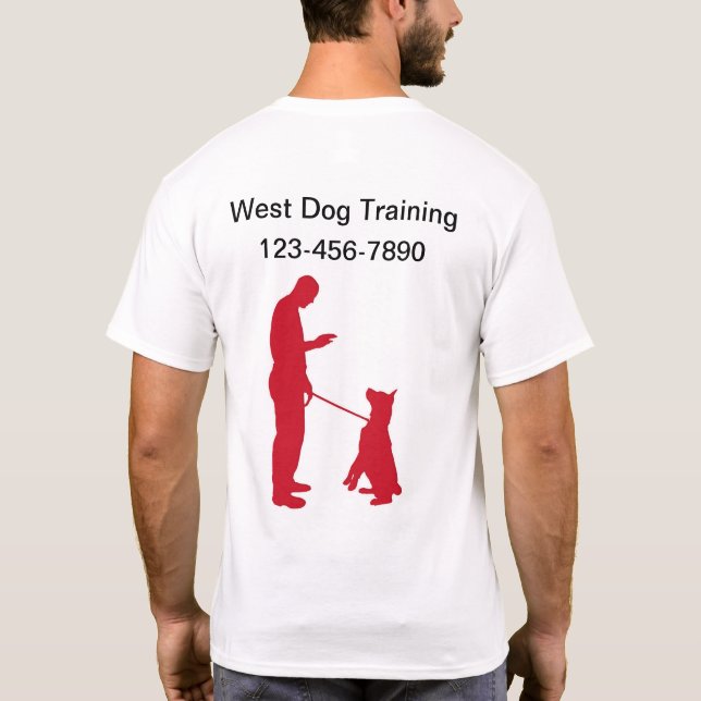Treinamento de cães Logotipo comercial Camisas de  (Verso)