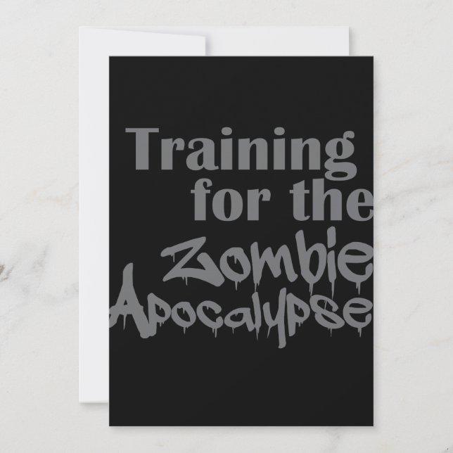 Treinamento Para O Zombie Apocalypse Engraçado (Frente)
